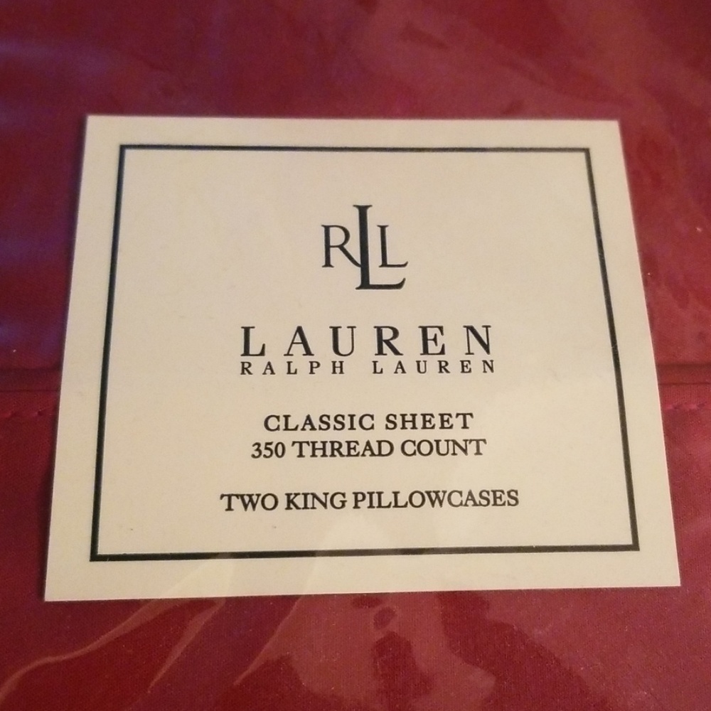 Red Ralph Lauren King Pillowcases